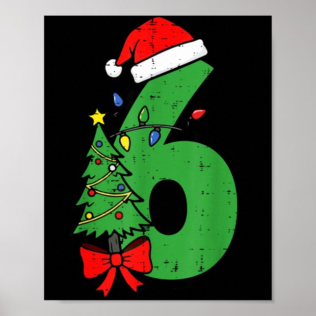 Póster Number 6 Christmas 6 7 Matching 67 Meme Men Women  (Frente)