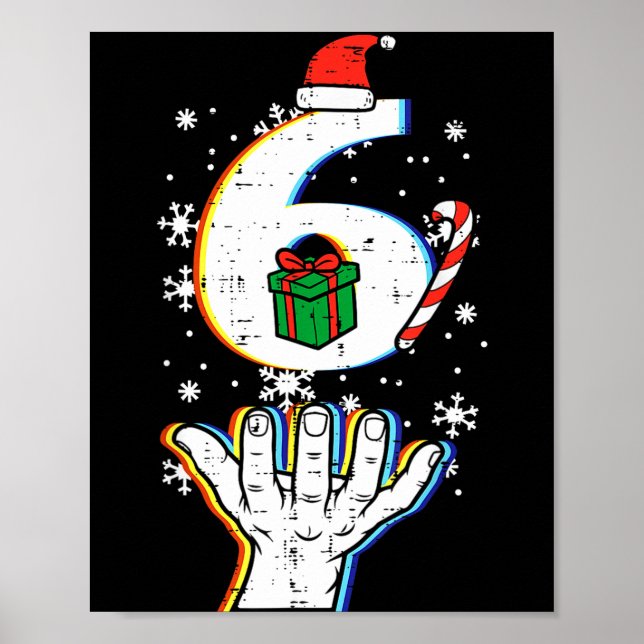 Póster Number 6 Matching 67 Meme Christmas 6 7 Xmas Men W (Frente)