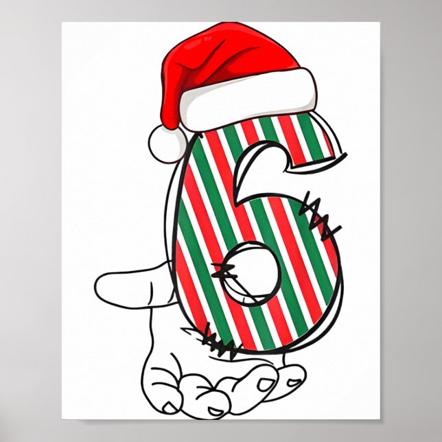 Póster Number 6 Matching 67 Meme Christmas Costume Men Wo (Frente)