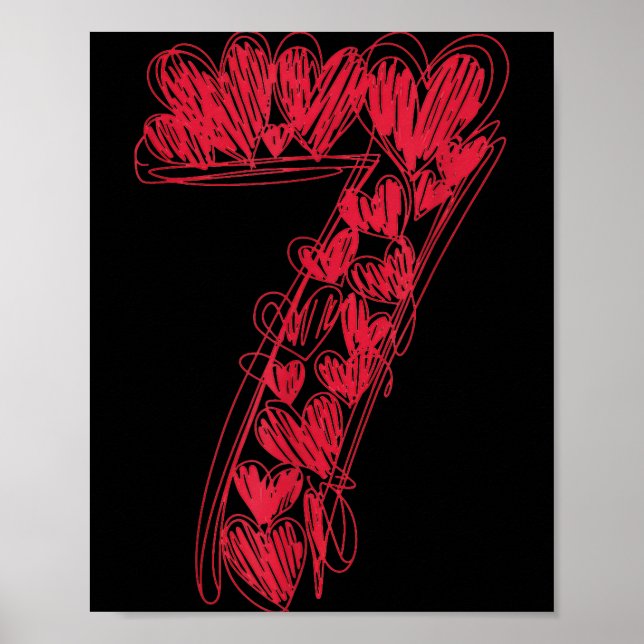 Póster Number 7 - Cute 67 Matching Valentine  (Frente)