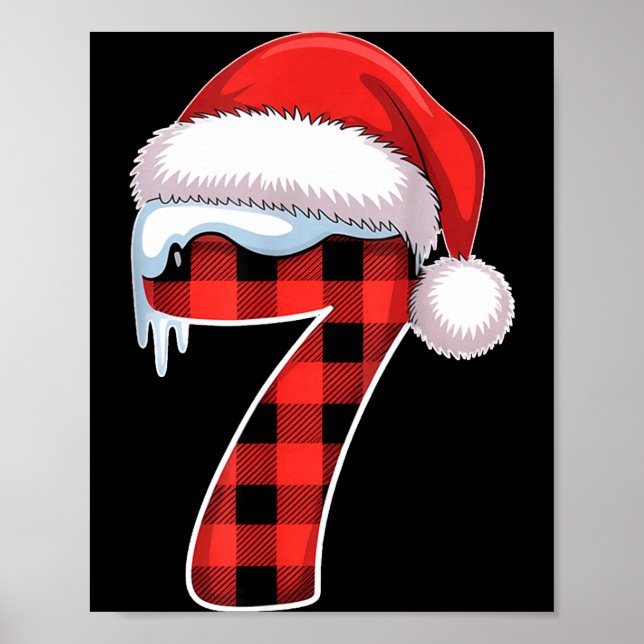 Póster Number 7 Matching 6 7 Meme Christmas Costume Men W (Frente)