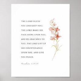 Póster Numbers 6:24-26 The Lord Bless You