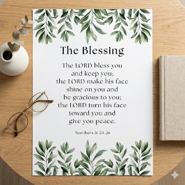 Póster Numbers 6:24-26 The Lord Bless You and Keep You