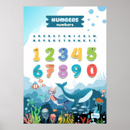 Póster Numbers Featuring The Ocean