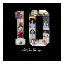 Número 10 Collage de fotos