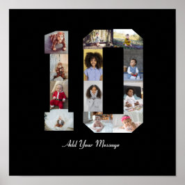 Póster Número 10 Collage de fotos