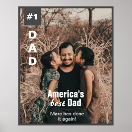 Póster Número 1 Papá Añadir la portada de la revista Fun