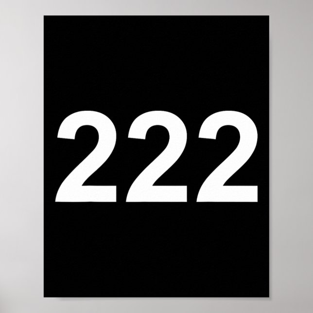 Póster Número 222 En Blanco En Ckground Fun Halloween (Frente)
