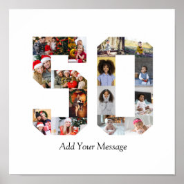 Póster Número 50 Collage de fotos