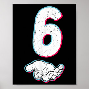 Póster Número 67 coincidente seis siete 6 7 Meme 6 7 Hall