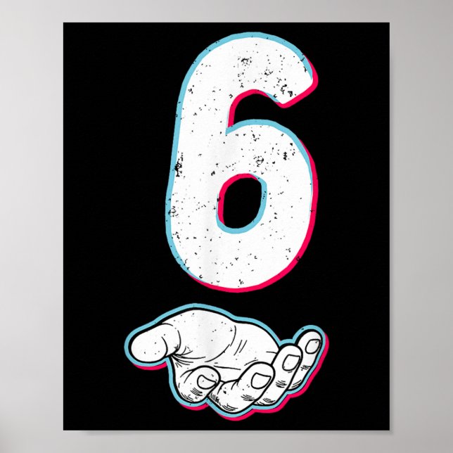 Póster Número 67 coincidente seis siete 6 7 Meme 6 7 Hall (Frente)