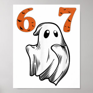 Póster Número 67 coincidente Seis Siete 6 7 Meme Hallowee