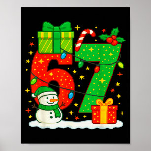 Póster Número 67 Meme Pareja De Navidad Coincidente 67 Se