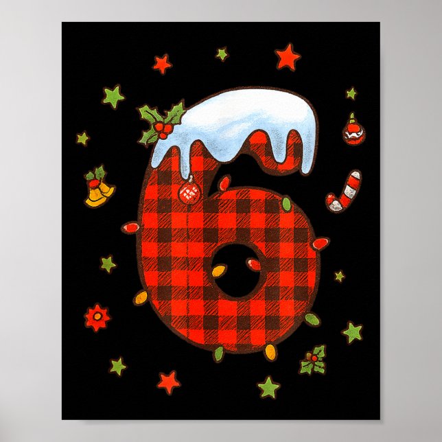 Póster Número 67 Navidad coincidente 6 7 Seis Siete 6-7 M (Frente)