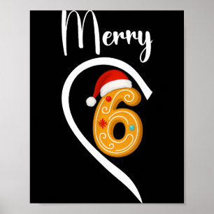 Póster Número 67 Navidad coincidente 6 7 Seis Siete 6 7 M