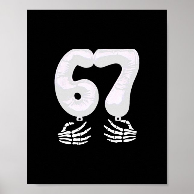 Póster Número 6 coincidente con 67 Seis Siete Meme Pareja (Frente)