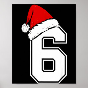 Póster Número 6 coincidente Seis Siete 6 7 Meme 6 7 Navid