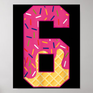 Póster Número 6 Helado Goteo 67 Meme Pareja Halloween C