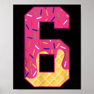 Póster Número 6 Helado Goteo 67 Meme Pareja Halloween C