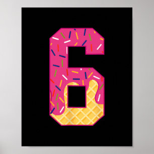 Póster Número 6 Hielo Crema Goteo 67 Meme Pareja Hallowee