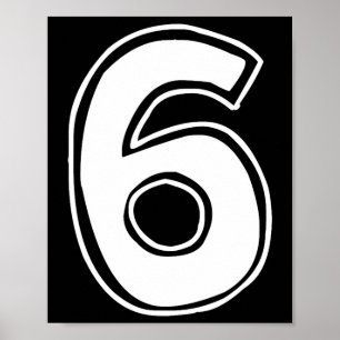 Póster Número 6 Seis Siete 6 7 Meme 67 Divertido Cumpleañ