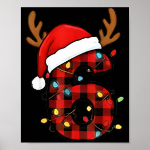 Póster Número 6 Traje de Navidad Meme Coincidente 67 Homb