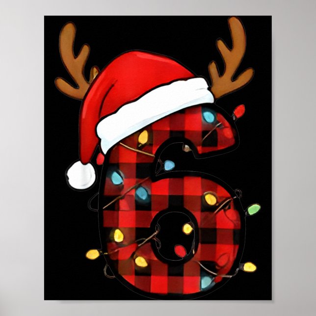 Póster Número 6 Traje de Navidad Meme Coincidente 67 Homb (Frente)