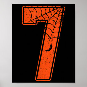 Póster Número 7 67 Meme Disfraz Grupo Coincidente Hallowe