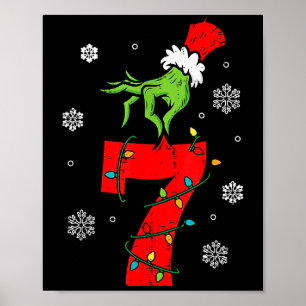 Póster Número 7 Coincidente 67 Meme 6 7 Navidad Chicos Ju