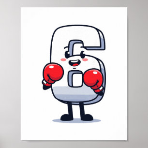 Póster Número 7 Coincidente 67 Meme Boxeo Hombres Mujeres