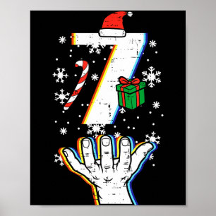 Póster Número 7 Coincidente 67 Meme Navidad 6 7 Xmas Homb