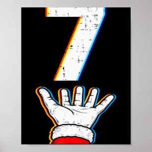 Póster Número 7 Coincidente 67 Meme Navidad Pijamas Hombr