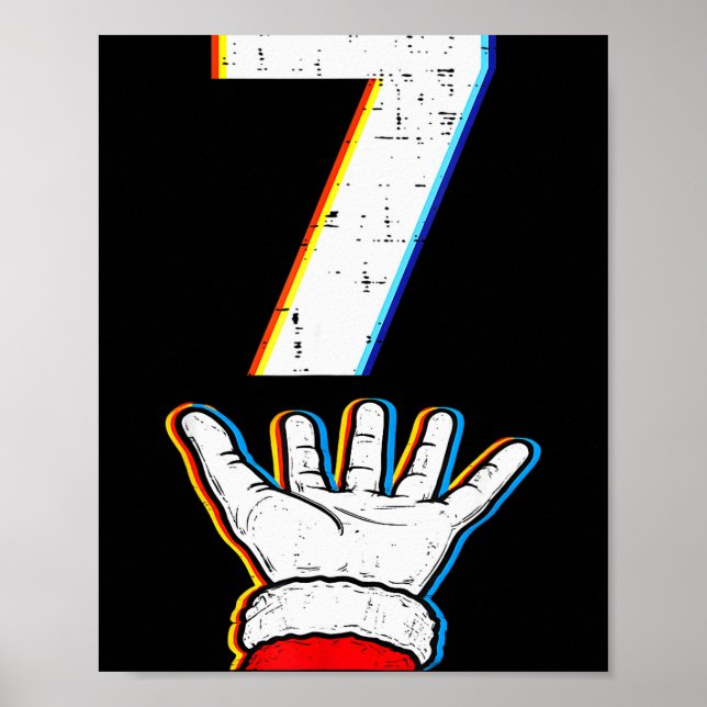 Póster Número 7 Coincidente 67 Meme Navidad Pijamas Hombr (Frente)