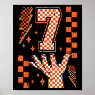 Póster Número 7 coincidente con el meme de 67 de cuadros