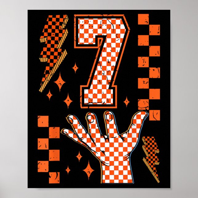 Póster Número 7 coincidente con el meme de 67 de cuadros  (Frente)