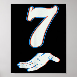 Póster Número 7 coincidiendo 67 Seis Siete Meme Pareja Ha