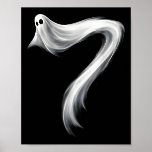 Póster Número 7 Fantasma Divertido Seis Siete 67 Meme de 