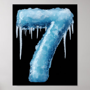 Póster Número 7 Fuego Hielo Número Seis Siete Meme 67 Alf