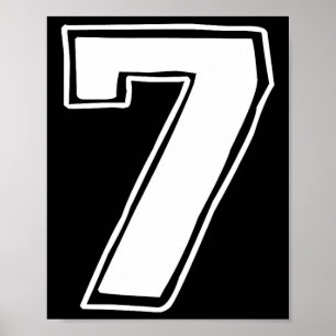Póster Número 7 Seis Siete 6 7 Meme 67 Divertido Cumpleañ