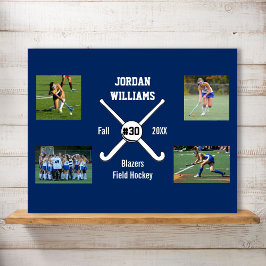 Póster Número de equipo de Collage de fotos de hockey sob