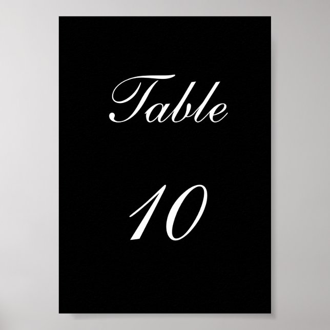 Póster Número de mesa (Frente)