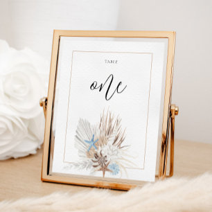 Póster Número de mesa de playa Boho