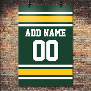 Póster Número de nombre personalizado de Jersey de Sports