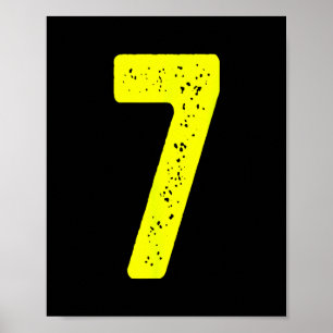 Póster Número Divertido 7 67 Disfraz de Meme Grupo Coinci