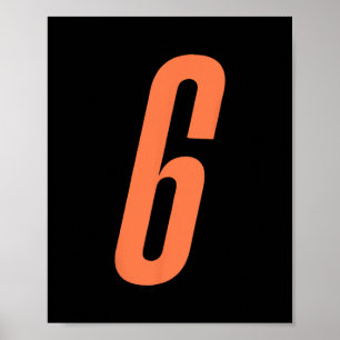 Póster Número Naranja 6 7 Funny Meme Halloween Co coincid