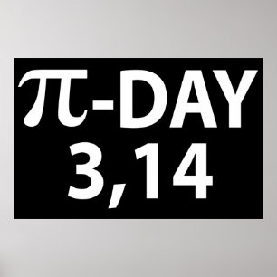 Póster Número Pi como día pi