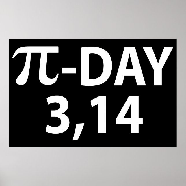 Póster Número Pi como día pi (Frente)