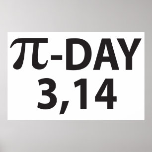 Póster Número Pi como día pi