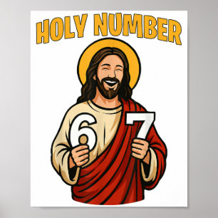 Póster Número santo 67 Cristiano 6 7 Meme Hombres Mujeres