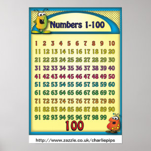 Póster Números 1-100 Poster extranjero